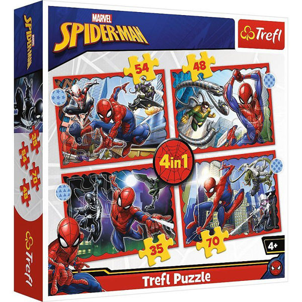 Trefl Puzzle 4in1 Spiderman (34384)