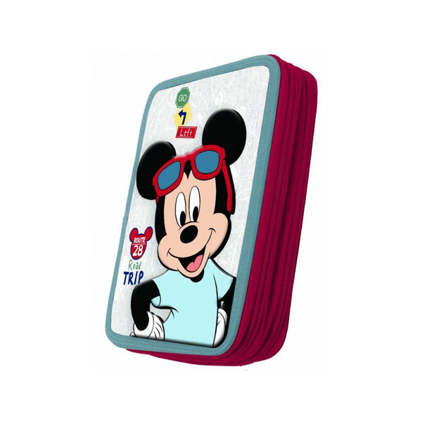 Mickey Mouse Κασετίνα Διπλή Γεμάτη Roadtrip (340-80100)