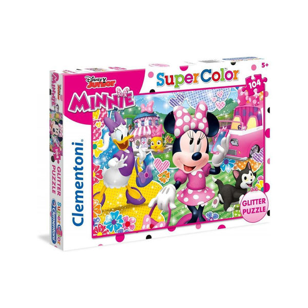 Clementoni Glitter Puzzle 104τεμ Minnie Mouse (20146)