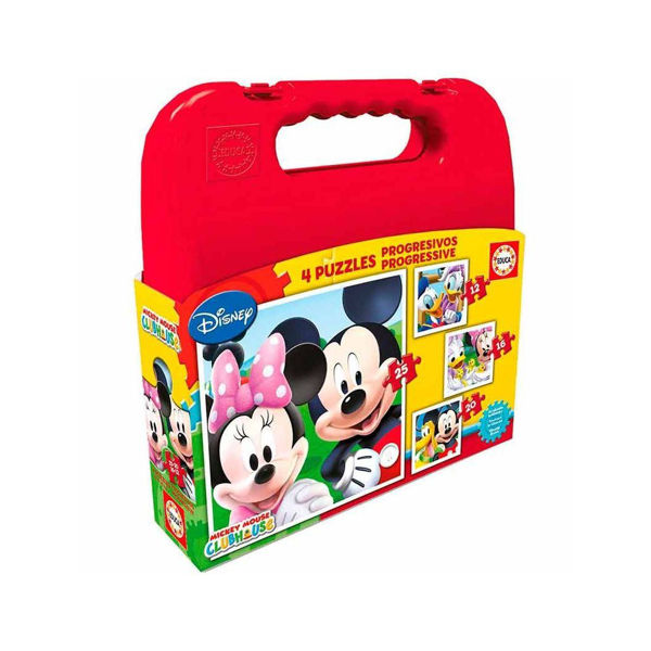 Educa Mickey Mouse 4 Progressive Puzzles 12/16/20/25 (16505)