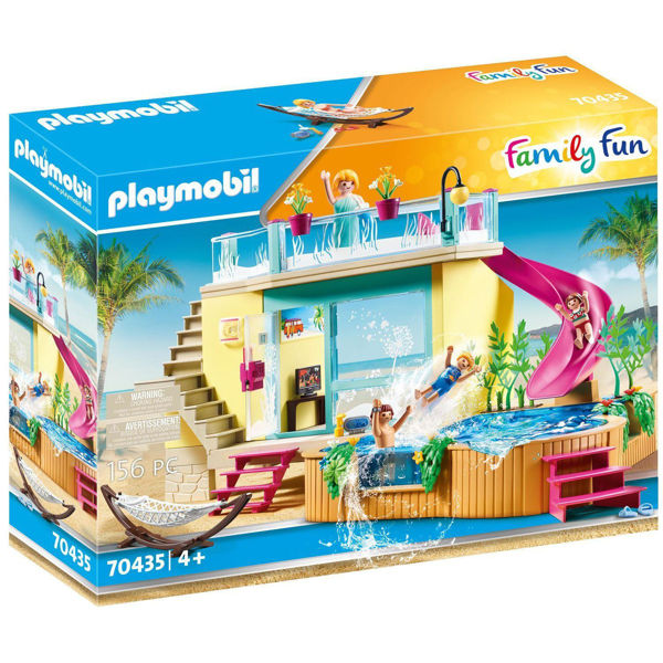 Playmobil Family Fun Μπανγκαλόου Με Πισίνα (70435)