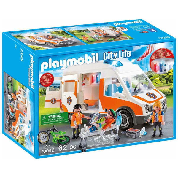 Playmobil Ασθενόφορο Με Διασώστες (70049)