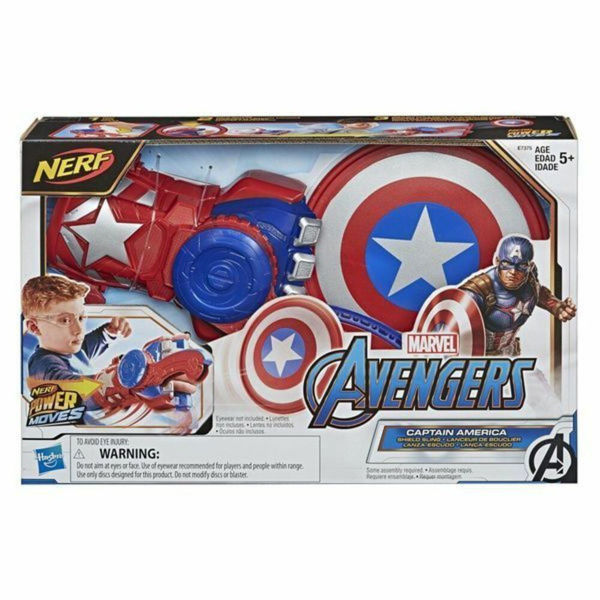 Nerf Power Moves Avengers Captain America Ασπίδα & Γάντι (E7375)