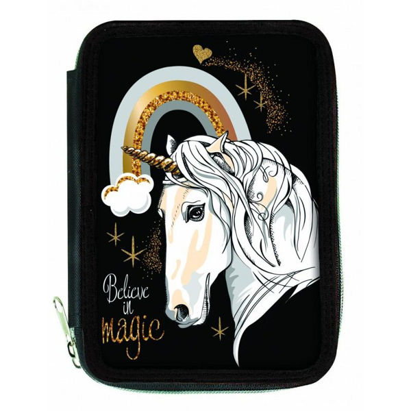 Back Me Up Κασετίνα Διπλή Γεμάτη Magic Unicorn (357-03100)