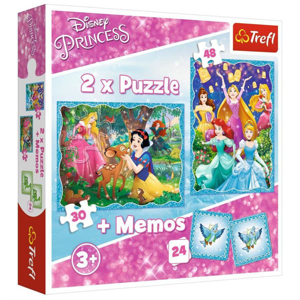 Trefl Puzzle 2τεμ & Memory Disney Princess (90815)