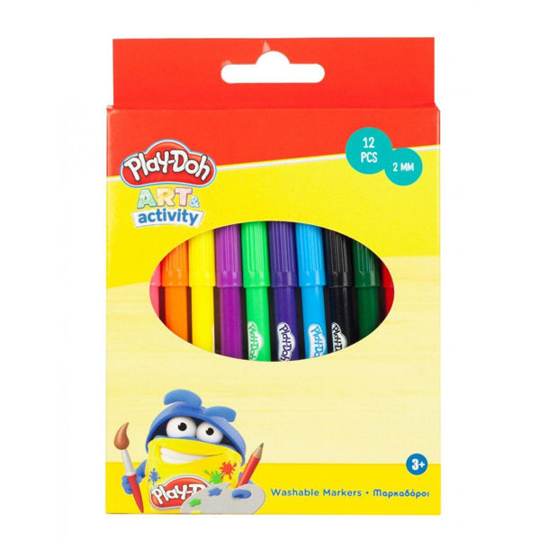 Play-Doh Art Activity Μαρκαδόροι Washable 12τεμ (320-00001)