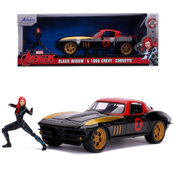 Jada Black Widow 1966 Chevy Corvette 1:24 (322-5014)