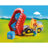 Playmobil 1.2.3. Ανατρεπόμενο Φορτηγό Με Εργάτη (70126)