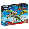 Playmobil Dragons Πέτρος & Πέτρα Με Δικέφαλο Δράκο Ρέψιμο & Αναγούλα (70730)