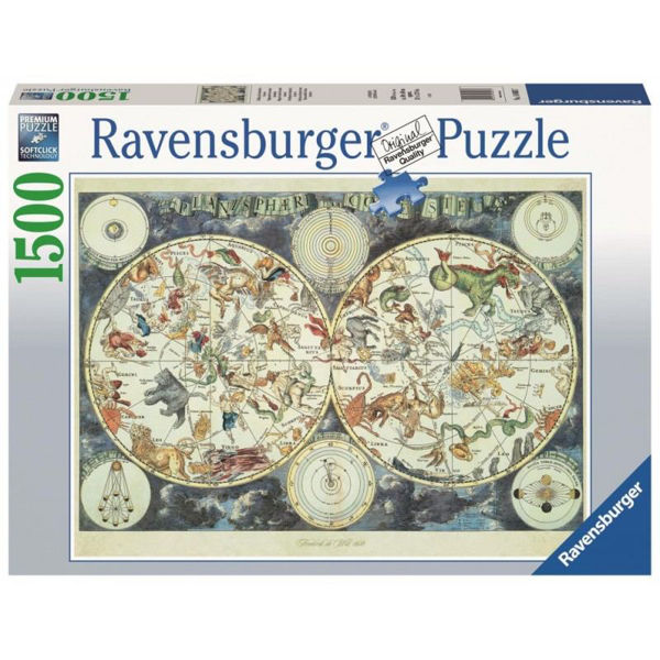 Ravensburger Puzzle 1500τεμ World Map Of Fantastic Beasts (16003)
