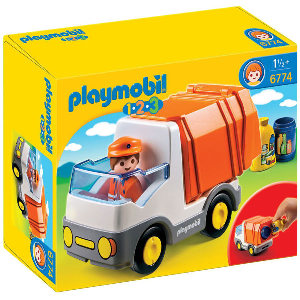 Playmobil 1.2.3. Απορριμματοφόρο Όχημα (6774)