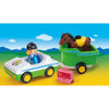 Playmobil 1.2.3. Όχημα Με Τρέιλερ Μεταφοράς Αλόγου (70181)