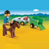 Playmobil 1.2.3. Όχημα Με Τρέιλερ Μεταφοράς Αλόγου (70181)