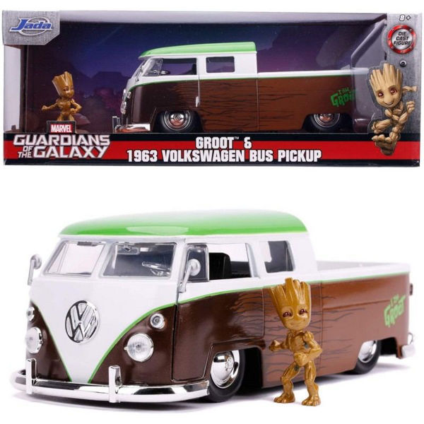Jada Guardians Of The Galaxy Groot & 1963 Volkswagen Bus Pickup (322-5013)