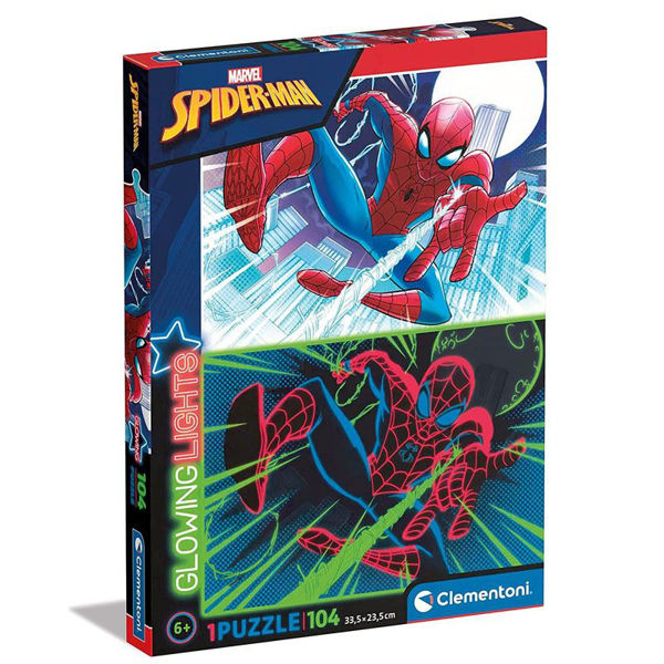 Clementoni Puzzle Glowing Lights 104τεμ Spiderman (27555)
