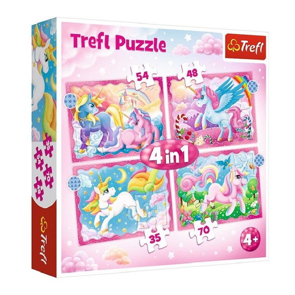Trefl Puzzle 4in1 Unicorns (34389)