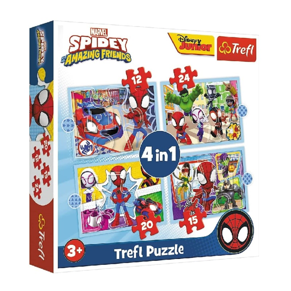 Trefl Puzzle 4in1 Spidey & The Amazing Friends (34611)