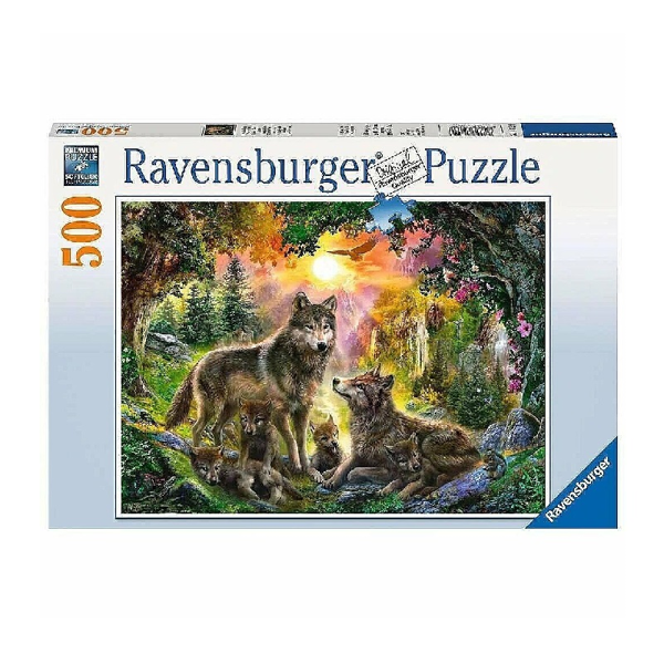 Ravensburger Puzzle 500τεμ The Wolf Family (14745)