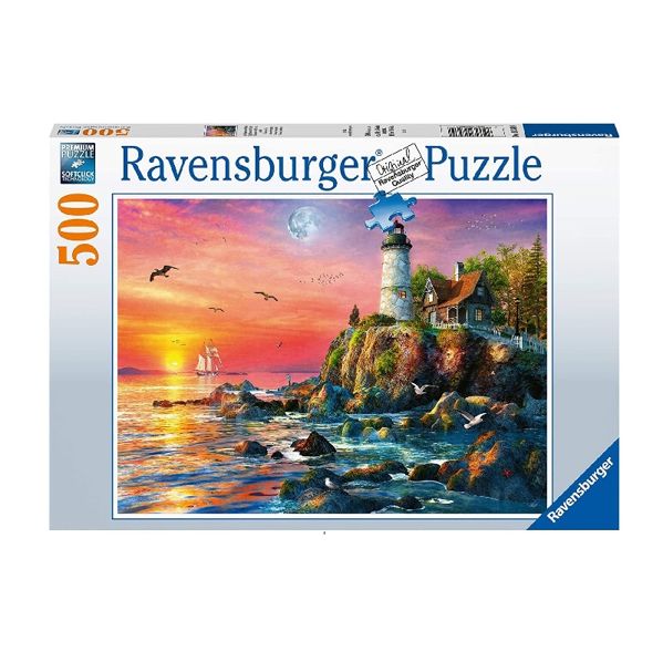 Ravensburger Puzzle 500τεμ Lighthouse At Sunset (16581)