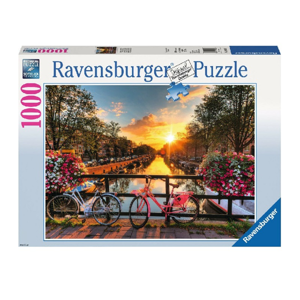 Ravensburger Puzzle 1000τεμ Bicycles In Amsterdam (19606)