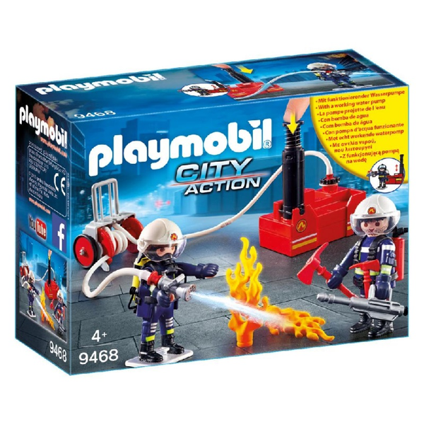 Playmobil City Action Πυροσβέστες Με Αντλία Νερού (9468)