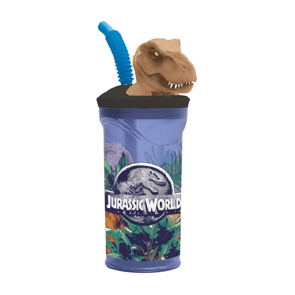 Jurassic World 3D Ποτήρι 360ml Με Καλαμάκι (530-14666)