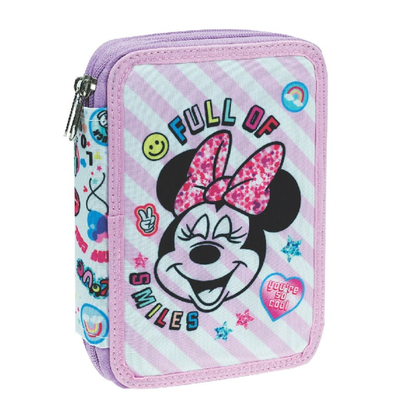 Minnie Mouse Κασετίνα Διπλή Γεμάτη Go Lucky (340-41100)