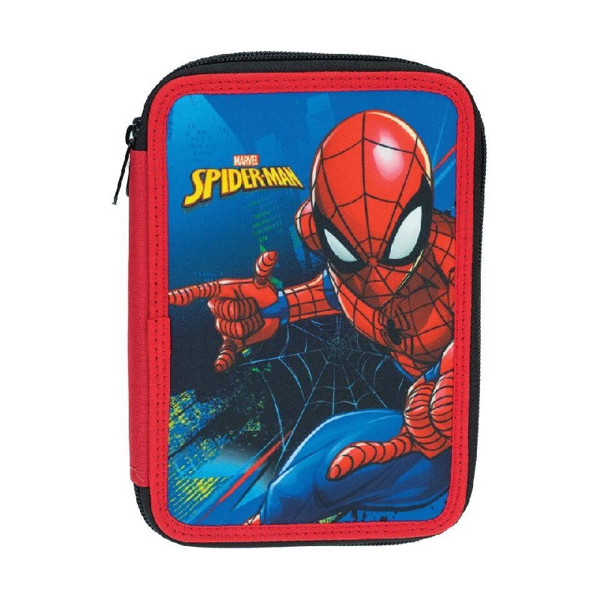 Spiderman Κασετίνα Διπλή Γεμάτη Blue Net (337-04100)