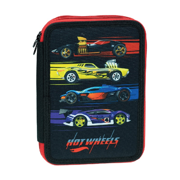 Hot Wheels Κασετίνα Διπλή Γεμάτη (349-28100)