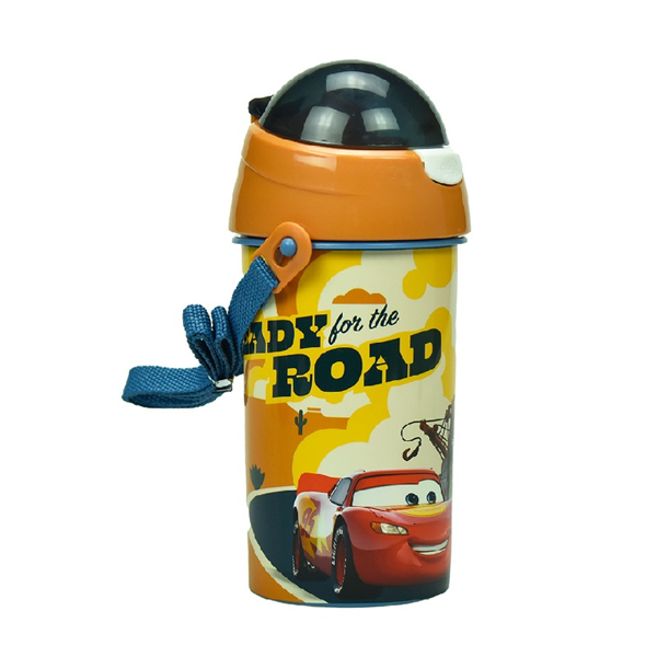 Cars On The Road Παγούρι Πλαστικό Με Καλαμάκι 500ml (552-71209)