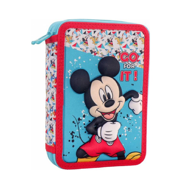 Mickey Mouse Κασετίνα Διπλή Γεμάτη 3D (000562543)