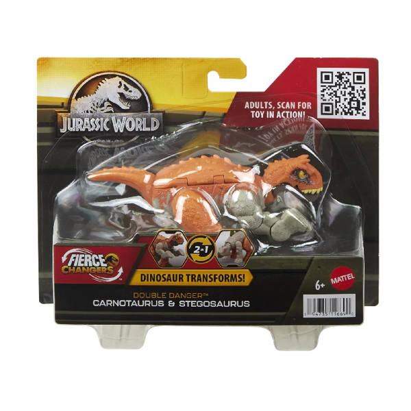 Jurassic World Fierce Changers Carnotaurus & Stegosaurus (HLP07)