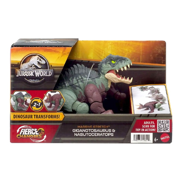 Jurassic World Fierce Changers Giganotosaurus & Nasutoceratops (HPD34)