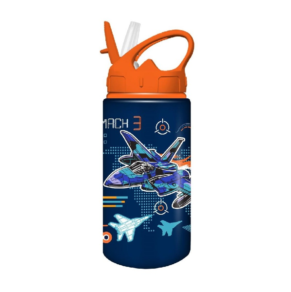 Must Παγούρι Αλουμινίου Με Καλαμάκι 500ml 4 Σχέδια (000585689)