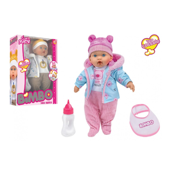 Bimbo Baby Andrea Soft Με Αξεσουάρ 2 Σχέδια 40εκ. (42182)