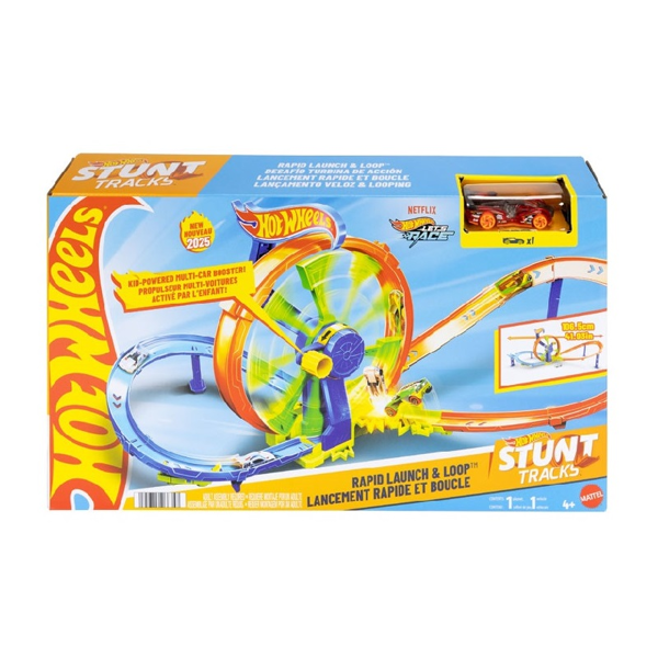 Hot Wheels Stunt Tracks Rapid Launch & Loop (JBX65)