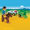 Playmobil 1.2.3. Όχημα Με Τρέιλερ Μεταφοράς Αλόγου (70181)