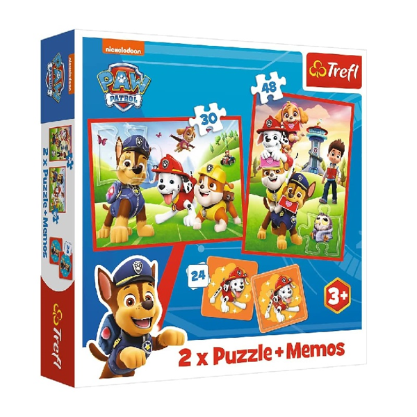 Trefl Puzzle 2in1 & Memos Paw Patrol (93337)
