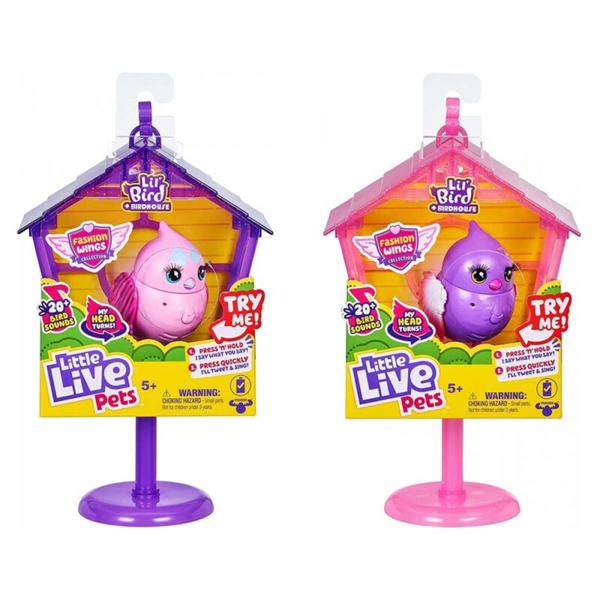 Little Live Pets Κλουβί Με Πουλάκι Cocoritos 2 Σχέδια (LPB13000)