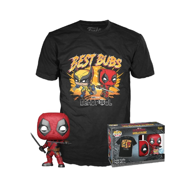 Funko Pop! & Tee Box L-Deadpool & Wolverine (Tees)
