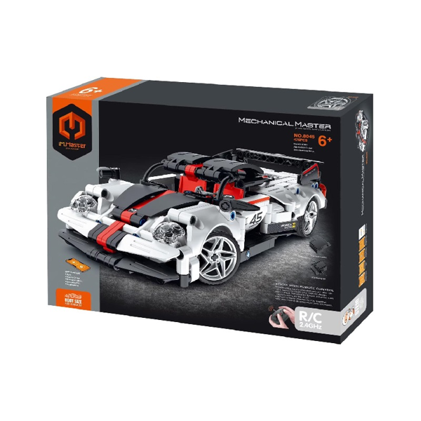 Mechanical Master RC Αγωνιστικό Αυτοκίνητο Άσπρο Μαύρο 2 in 1 (8045)