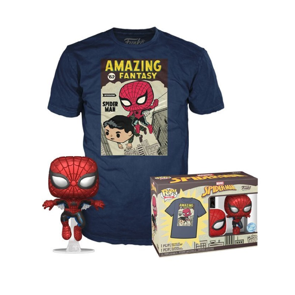 Funko Pop! & Tee Box L-Spiderman Comic Cover (Tees)