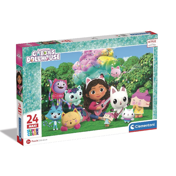 Clementoni Puzzle Supercolor Maxi 24τεμ Gabbys Dollhouse (1200-28520)