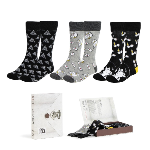 Harry Potter Socks Size 38-45 (3 Pairs Pack)