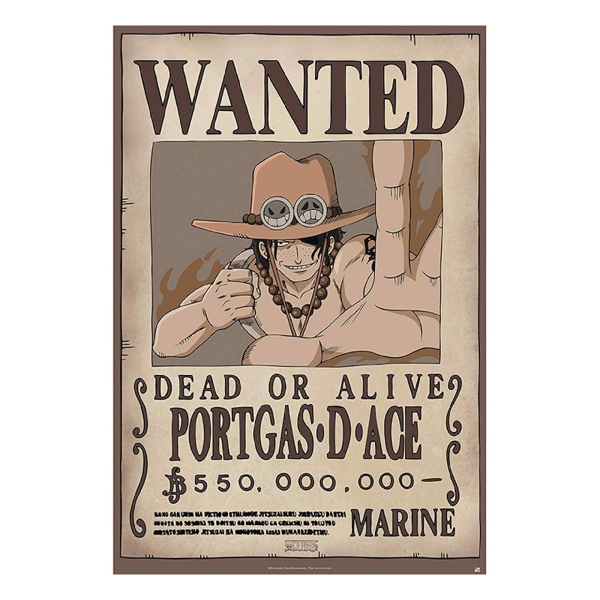 One Piece Ace Wanted Poster (91x61cm) (ABYDCO410)