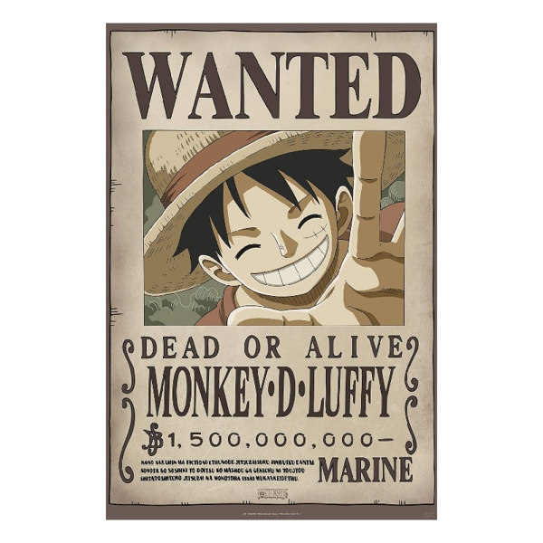 One Piece Luffy Wanted Poster (91x61cm) (ABYDCO583)