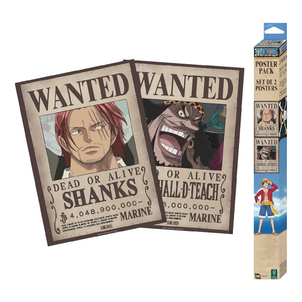 One Piece Shanks & Blackbeard Wanted Poster 2-Pack (52x38cm) (GBYDCO688)