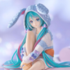Hatsune Miku Blue Rabbit Ear Hood Pajama Noodle Stopper Statue 14cm (FRYU50162)