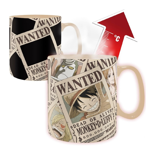 One Piece Wanted Heat Change Mug 460ml (ABYMUGA444)