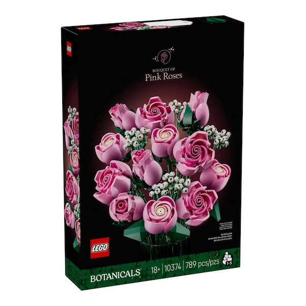 Lego Icons Botanicals Bouquet Of Pink Roses (10374)